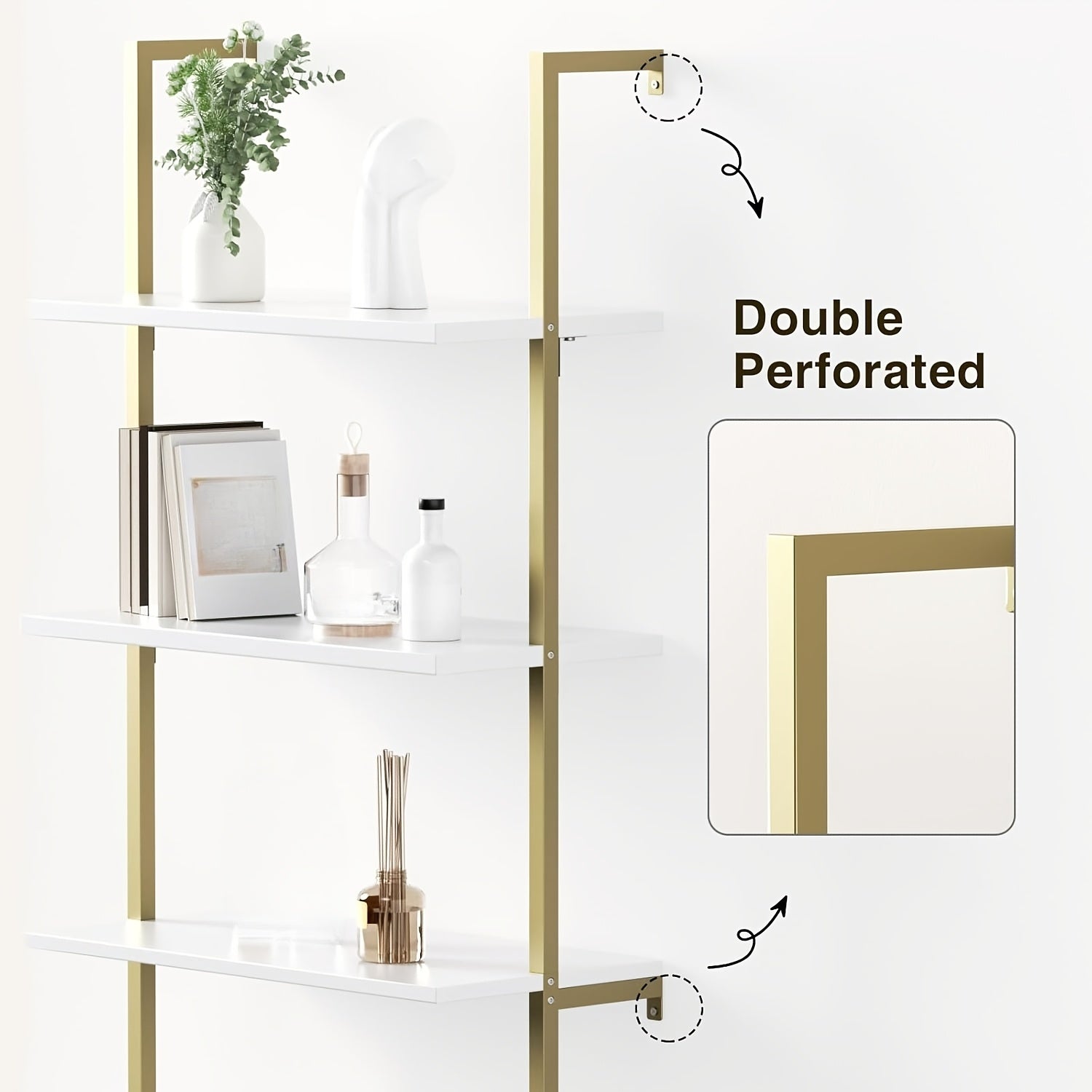 Modern Fluted Ladder Shelf 71\