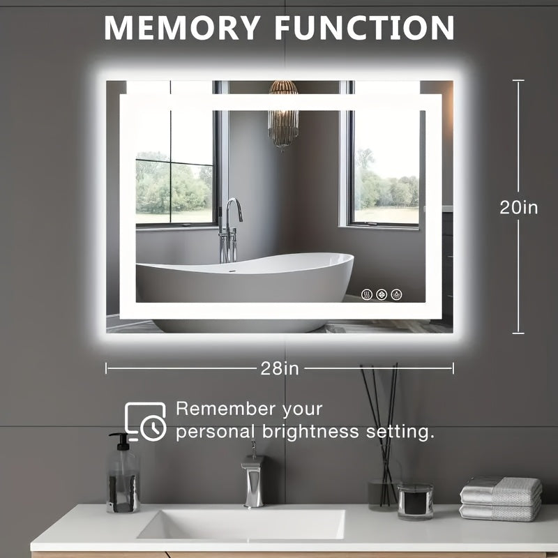 Anti-Fog Bathroom Mirror 360 Degree Rotating Wall-Mounted Stepless Dimming And Smart Memory Bathroom Special Mirror