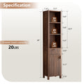 Bonnlo Bathroom Freestanding Cabinet with Fluted Door, Modern Bathroom Floor Storage Organizer for Small Space with Adjustable Shelf And Drawer