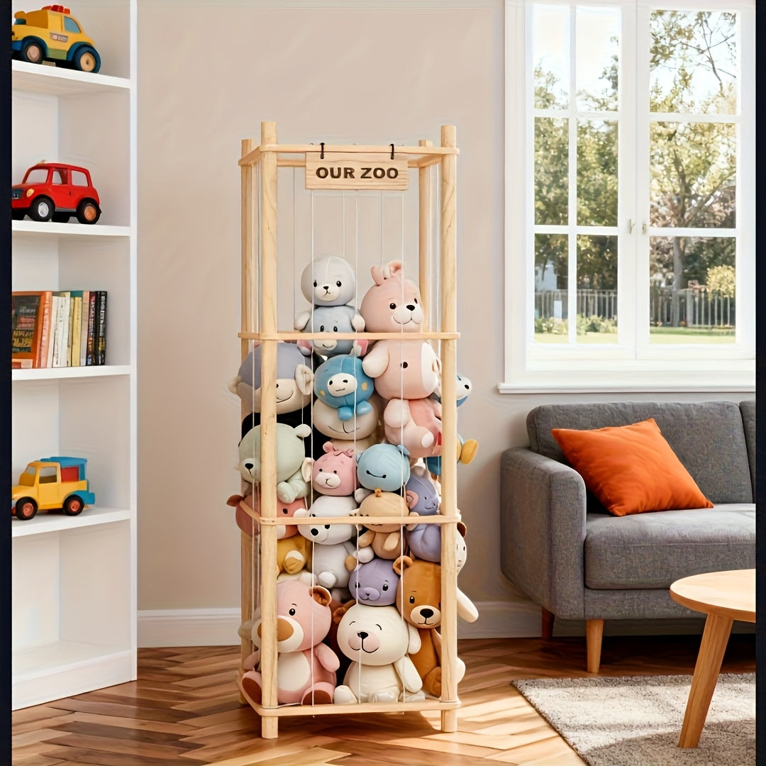 Wooden Storage Rack, Large Capacity Storage Shelf, Easy to Install & Space-Saving, Cute And Stylish Furniture for Home Organization, Suitable for Room, Bedroom & Living Room, Ideal for Home Gift, Utility Racks